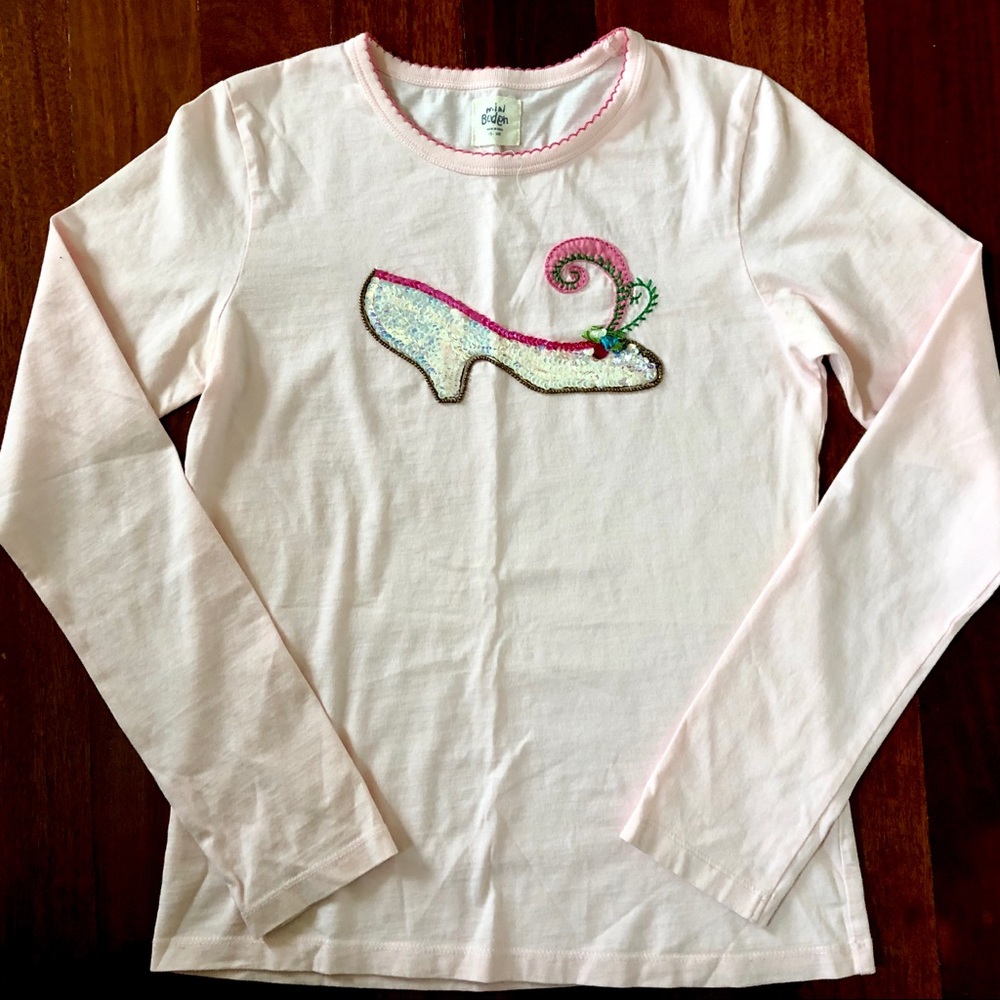 Mini Boden Girls 13-14 Beaded Appliqué Shirt